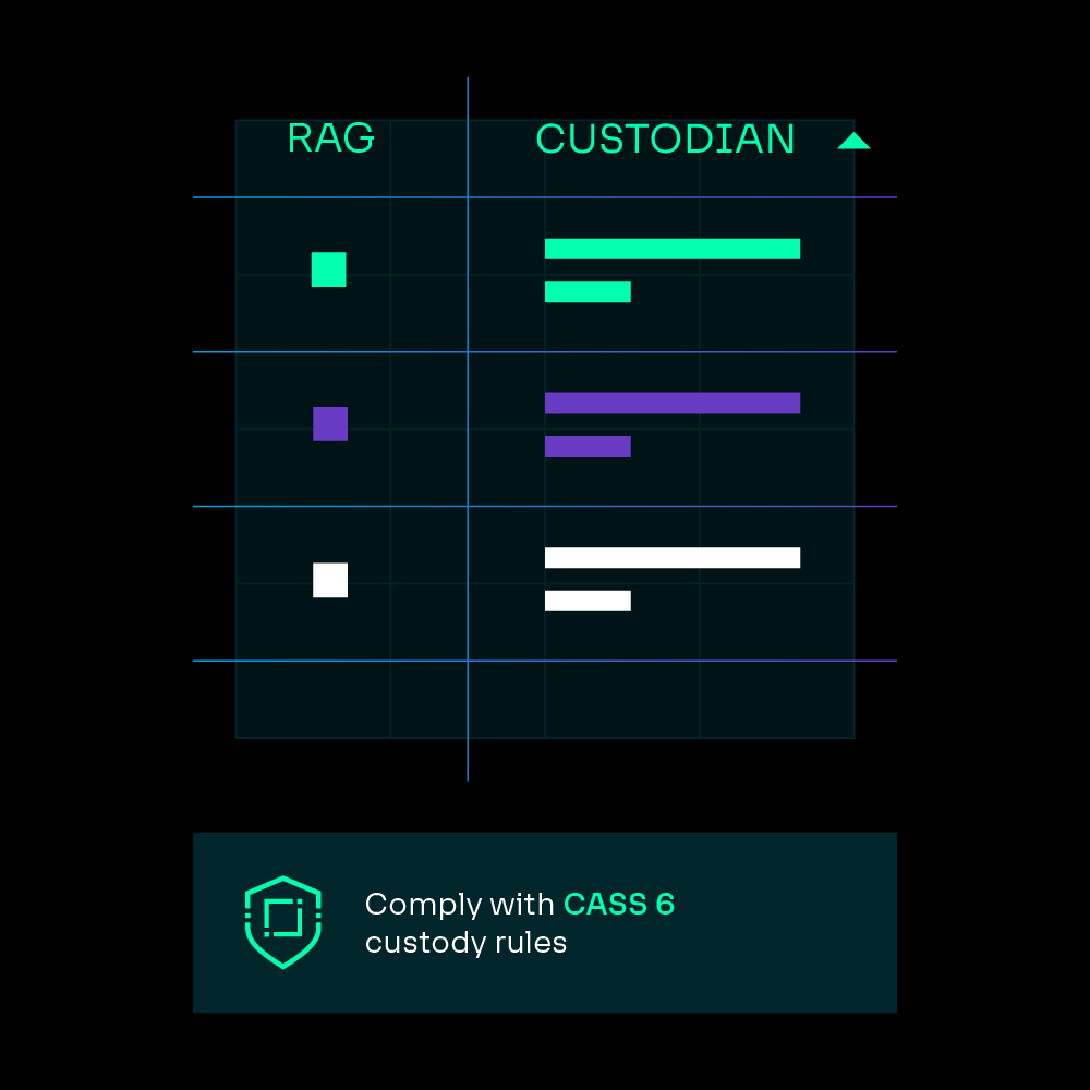 Graphic describing how to comply with CASS 6 custody rules